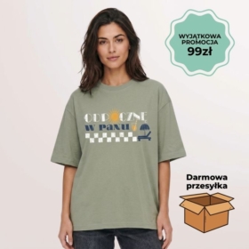 T-shirt "Odpocznę w Panu" - sage / matcha
