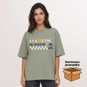 T-shirt "Odpocznę w Panu" - sage / matcha